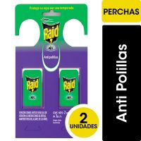 Percha anti polilla Raid x 2u lavanda