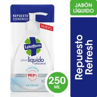 Jabón Líquido para manos Lysoform refresh 250ml repuesto
