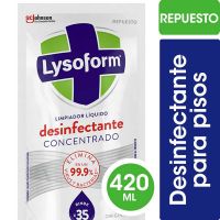 Limpiador Liquido Desinfectante Concentrado Lysoform Original Doypack x 420 ml