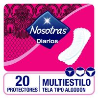 Protectores Diarios Nosotras Multiestilo x 20 uni