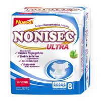 Pañales descartables Juveniles Nonisec x 8 u
