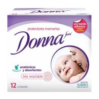 Protectores Mamarios Donna Fem Tela Respirable 12 unidades