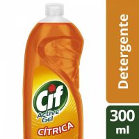 Detergente Lavavajilla Concentrado CIF Active Gel Cítrica 300 ml
