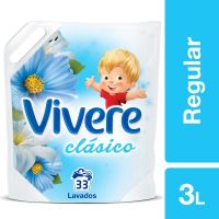 Suavizante para ropa VIVERE Regular Clásico 3L