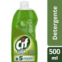 Detergente Lavavajilla Concentrado CIF Limón Verde 500 ml