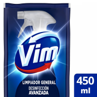 Limpiador multisuperficies VIM Desinfección Avanzada con Lavandina/Cloro 450 ml Repuesto