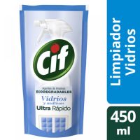 Limpiador Líquido CIF Vidrios Biodegradable 450 ml Doypack