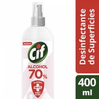 Desinfectante de superficies CIF Alcohol 70% 400 ml Spray