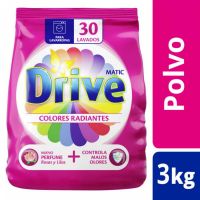 Jabón en Polvo Drive Matic Colores Radiantes 3 Kg