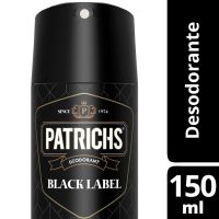 Desodorante PATRICHS Black Label en Aerosol 150 ml
