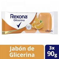 Jabón de glicerina REXONA Citrus 3x90g