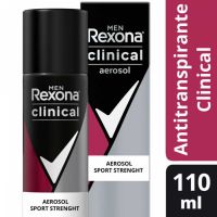 Desodorante Antitranspirante REXONA Clinical Sport Strenght en aerosol 110 ml