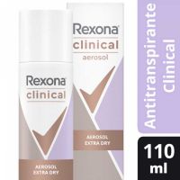 Desodorante Antitranspirante REXONA Clinical Extra Dry en aerosol 110 ml