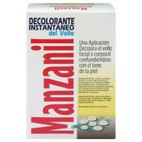 Decolorante del vello Manzanil instantáneo con crema aclarante y acelerante x 2 pomos de 30 gr c/u