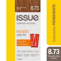 ISSUE Keratin Color Kit N° 8.73 Chocolate Claro Dorado