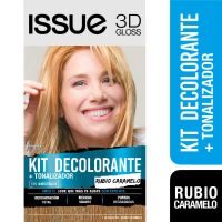 ISSUE 3D Kit Decolorante + Tonalizador Rubio Caramelo
