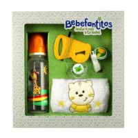 Kit Bebefantitos Mamadera + Babero + Chupete + Mordillo