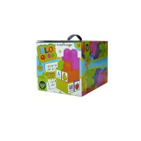 Bloques pastel Pizzini 24 unidades con plancha de stickers para aprender jugando