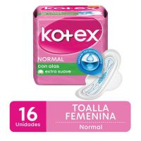 Toallas Femenina Normal con alas x 16 un