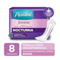 Toallas Higienicas Femme Nocturnas sin alas x 8 un