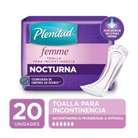 Toallas Higienicas Femme Nocturnas sin alas x 20 un
