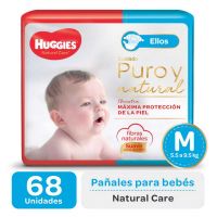 Pañales Natural Care Ellos M (de 5,5 a 9,5 kg) x 68 un
