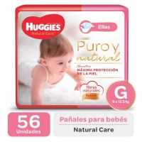 Pañales Natural Care Ellas G (de 9 a 12,5 kg) x 56 un