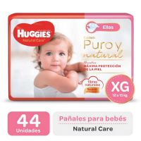 Pañales Natural Care Ellas XG (de 12 a 15 kg) x 44 un