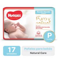 Pañales Natural Care Ellos P (de 3,5 a 6 kg) x 17 un