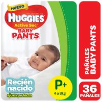 Pañales Active Sec baby Pants P x 36 u