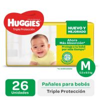 Pañales Triple Protección M (5,5 a 9,5 kg) x 26 un