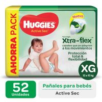 PAÑAL HUGGIES ACTIVE SEC XG x52