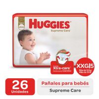 Pañales Huggies Supreme Care Jumbo XXG x 26 u