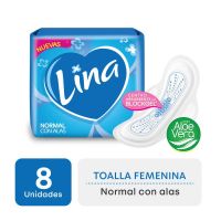 Toallas Higiénicas Lina Normal con Alas x 8u