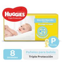 Pañales Huggies Triple Protección P x 8 u