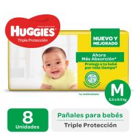 Pañales Triple Proteccion M x 8 uni