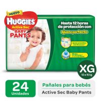 Pañal Huggies Active Sec Baby Pants XG x 24 u (12 a 15kg)