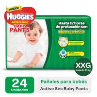 Pañal Huggies Active Sec Baby Pants XXG x 24 u (más de 14kg)