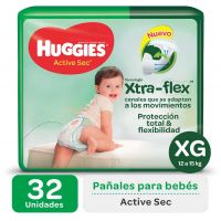 Pañales Huggies Active Sec XG Ultra x 32 u