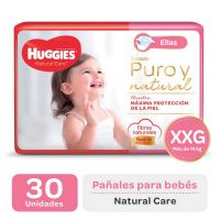 Pañal Huggies Natural Care Ellas XXG x 30 u (+14kg)