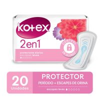 Protectores Diarios Kotex 2 en 1 x 20 u