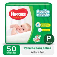Pañales Huggies Active Sec RN Pack Ahorro x 50 u