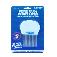Peine para piojos de acero con mango de plástico