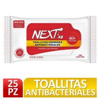 Toallas Antibacteriales Next AB para manos x 25 unidades