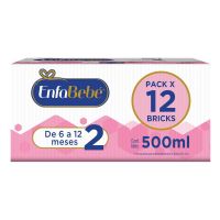 Leche Infantil Líquida Enfabebé Etapa2 x 12 u de 500 ml