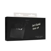 Set 4 Brochas Y Pinceles Make Up Fascino Crueltyfree+clutch