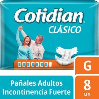 Pañales Adulto Cotidian Clásico Talle G x 8 u