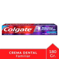 Crema Dental Colgate Máxima Protección Anticaries NeutrAzúcar 180g