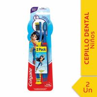 Cepillo Dental Colgate Smiles Batman/Wonder Woman 6+ 2 Unidades