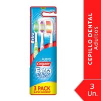 Cepillo Dental Colgate Extra Clean Medio 3 Unidades